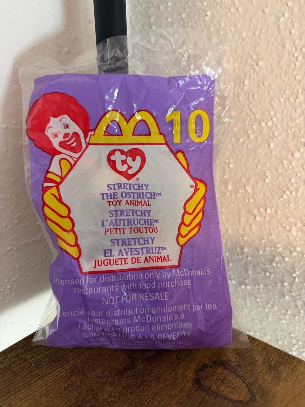 1999 McDonald's Ty Teenie Beanie Babies Stretchy the Ostrich #10